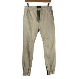 Pacsun Men's Jogger Tan Size S Ankle Zipper Pockets